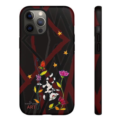 Tough Cases - iPhone - Motiv: Katze schwebt und Ranken, H 7,73 cm, Mikado3