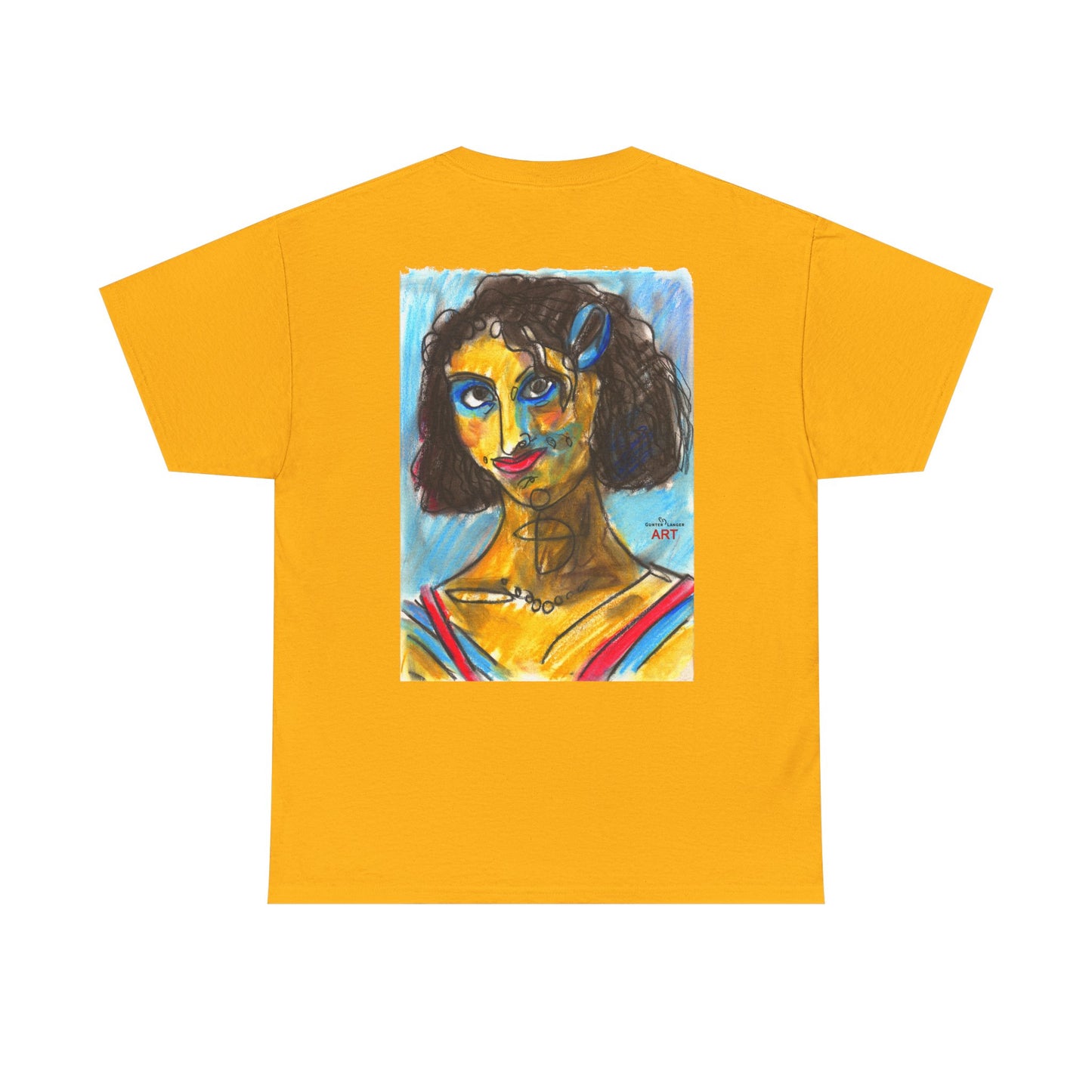 Unisex Heavy Cotton Tee - Motiv Augen & Frechdax, Neck Label