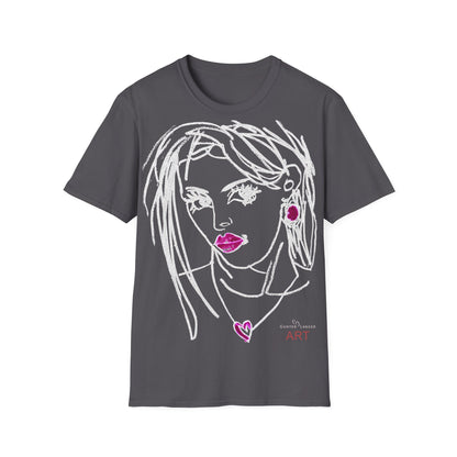 Unisex Softstyle T-Shirt - Motiv: Front Raja, H 49cm sw