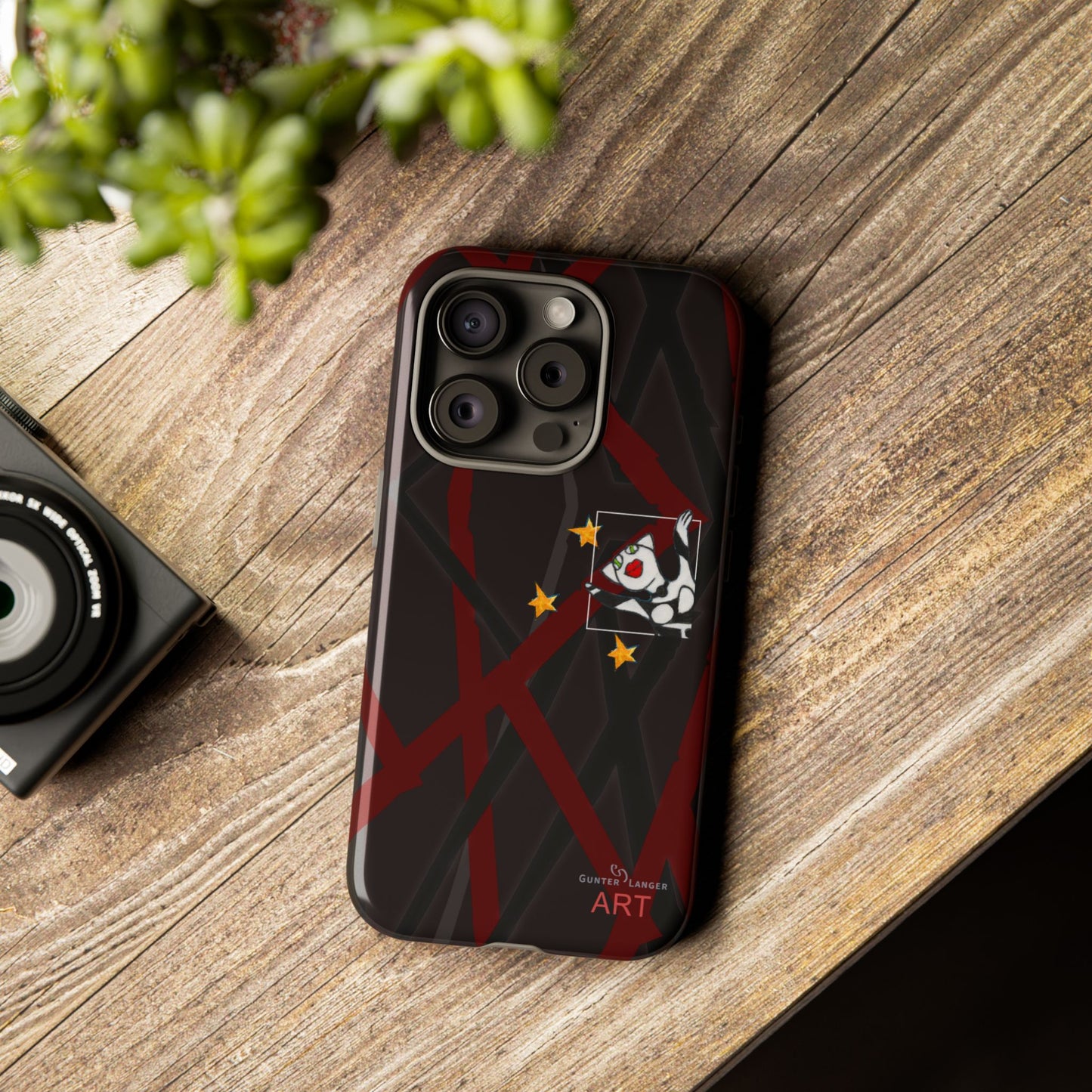 Tough Cases - iPhone - Motiv:  "Miau" klein H 8 cm, Sternenhimmel, Mikado3