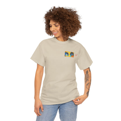 Unisex Heavy Cotton Tee - Motiv Augen & Frechdax, Neck Label