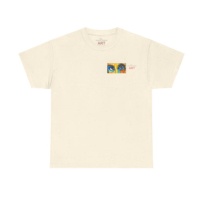 Unisex Heavy Cotton Tee - Motiv Augen & Frechdax, Neck Label