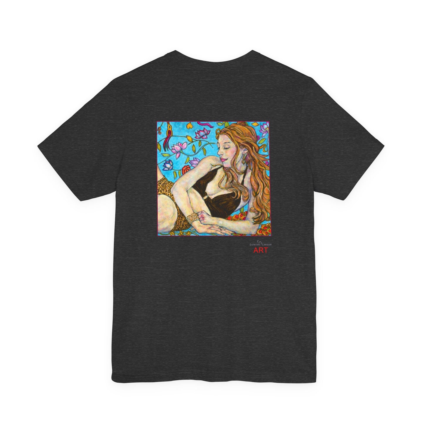 Unisex Jersey Short Sleeve Tee - Motiv: Ida (Ausschnitt H 5,8 cm) & Rückseite Ida, H 26 cm