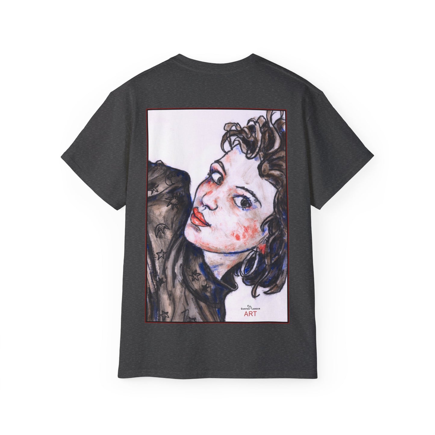 Unisex Ultra Cotton Tee - Motiv: Front Annette (Ausschnitt) & Rückseite Annette