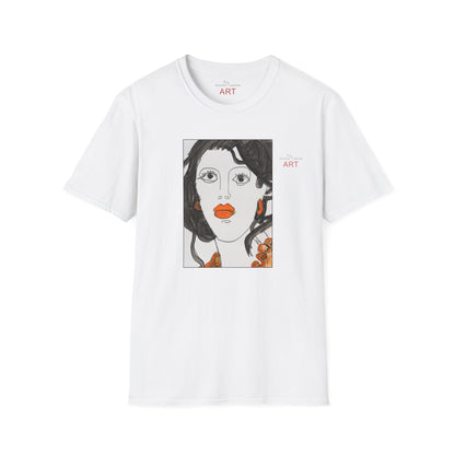 Unisex Softstyle T-Shirt - Motiv: Front & Rückseite Edda, 28,5 cm, Neck Label