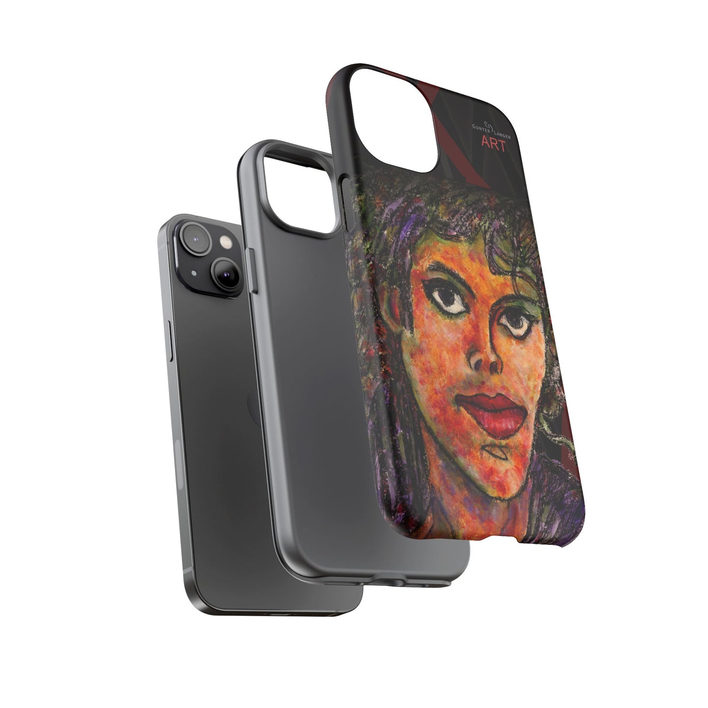 Tough Cases - iPhone - Motiv: MJ, Schwarz