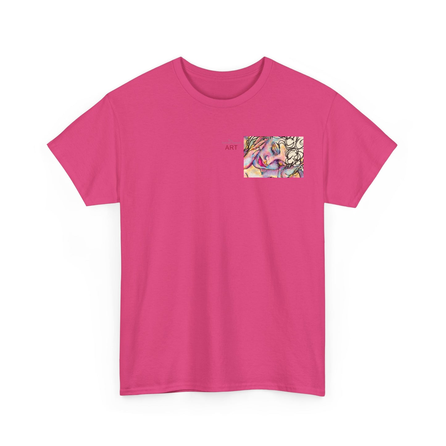 Unisex Heavy Cotton Tee - Motiv:  Motiv: Front Mara, H 9 cm & Rückseite Mara, H 27 cm