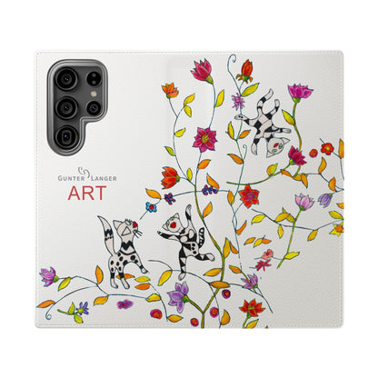 Flip Cases - Motiv: Drei Karierte Katzen auf weiß