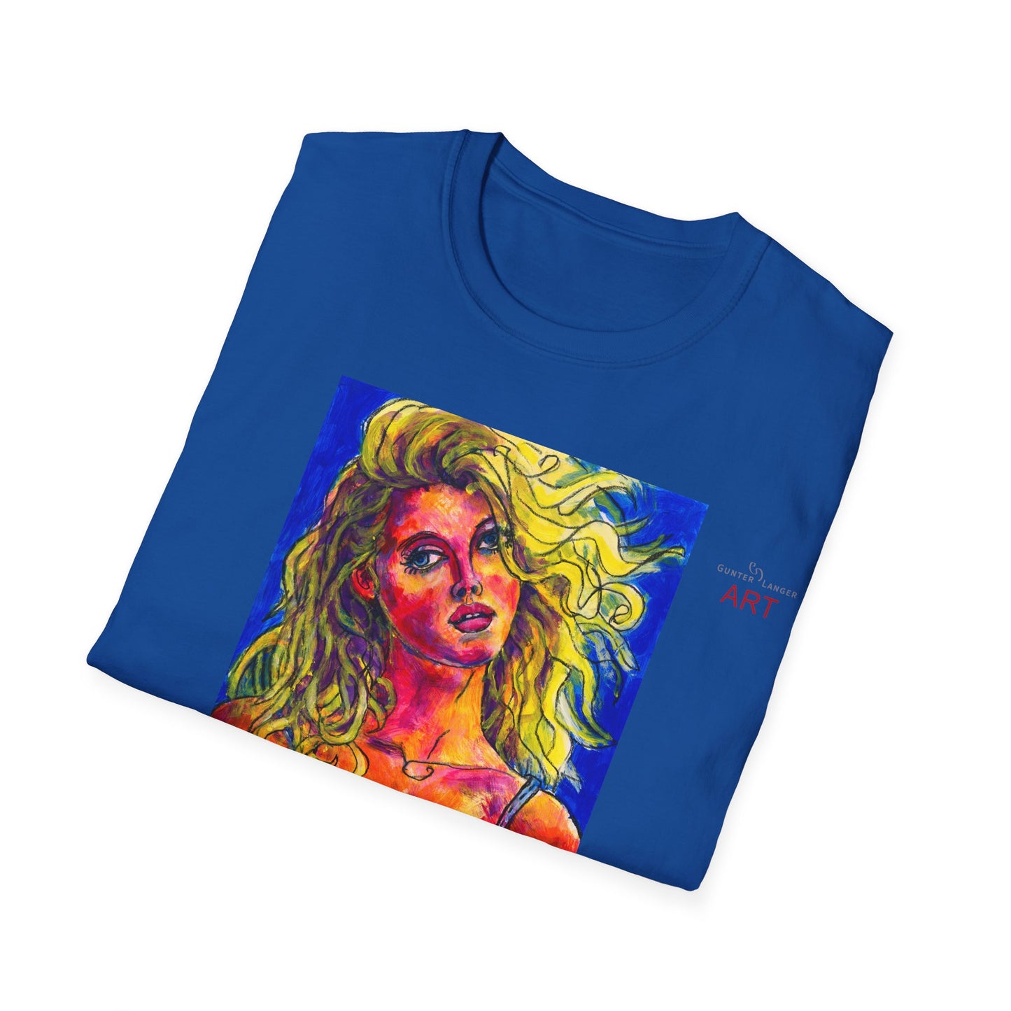 Unisex Softstyle T-Shirt - Motiv: Front Mascha,  H 33cm Korr2 sw