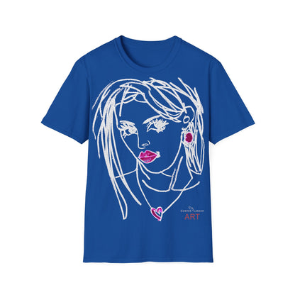 Unisex Softstyle T-Shirt - Motiv: Front Raja, H 49cm sw