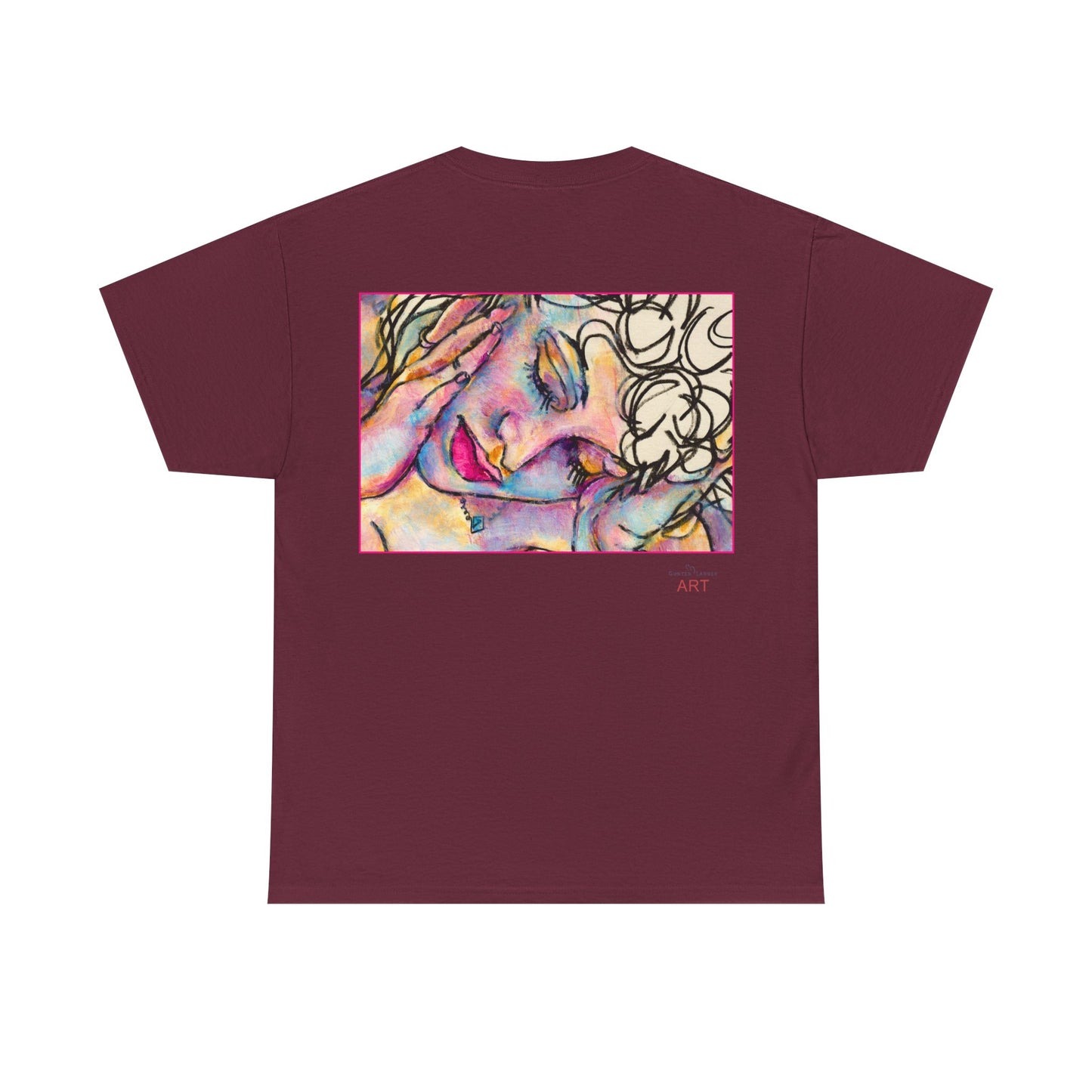 Unisex Heavy Cotton Tee - Motiv:  Motiv: Front Mara, H 9 cm & Rückseite Mara, H 27 cm