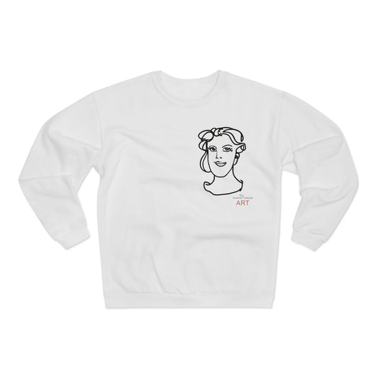 Unisex Crew Neck Sweatshirt (EU) - Motiv: Front Gia, (klein) H 20 cm & Rückseite Gia, H 49 cm