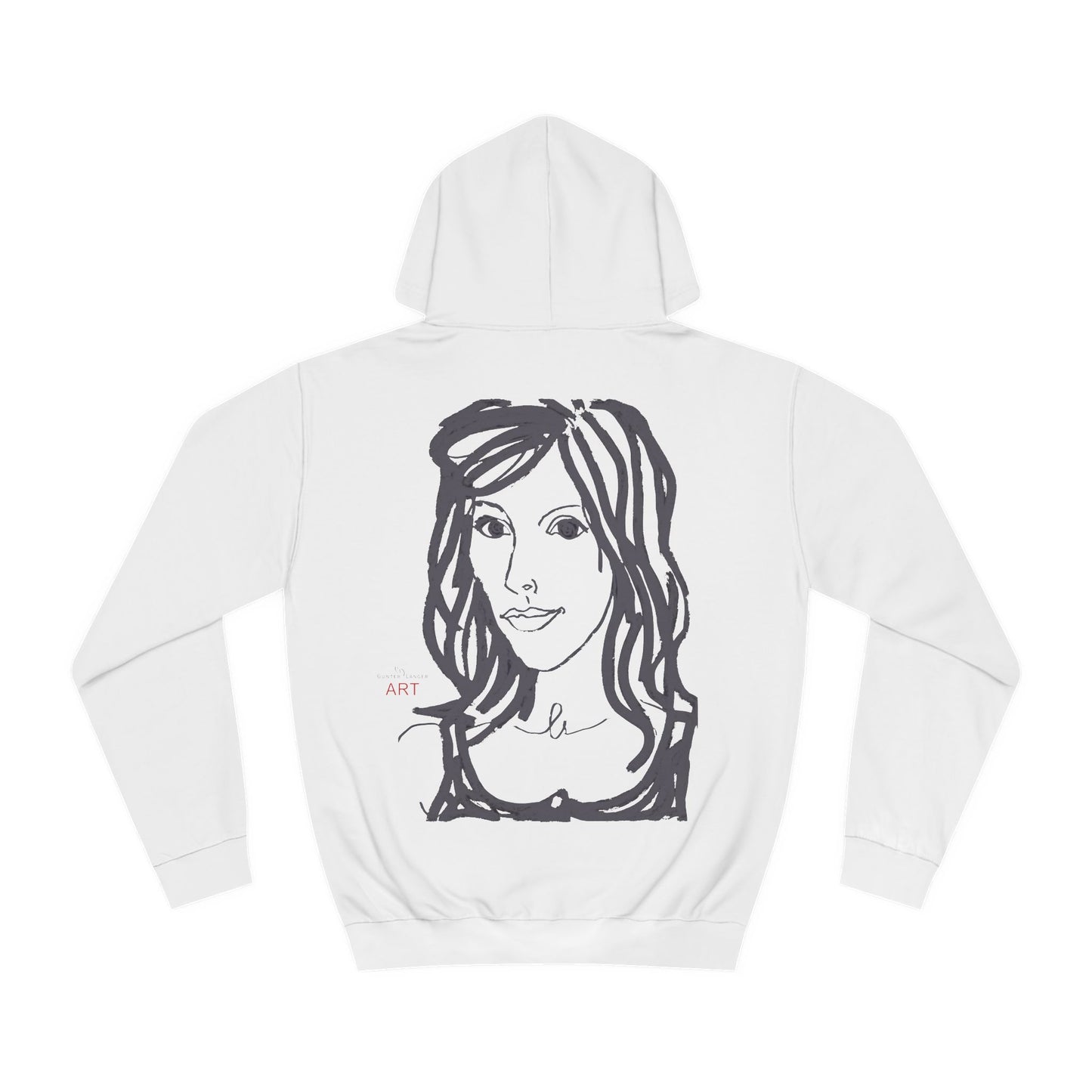 Unisex College Hoodie - Motiv: Front Esther ( grau, klein) & Rückseite Esther (grau)