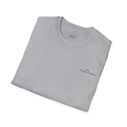 Unisex Softstyle T-Shirt - Motiv: Front, Logo & Rückseite, Giselle, H 49 cm, Neck Label