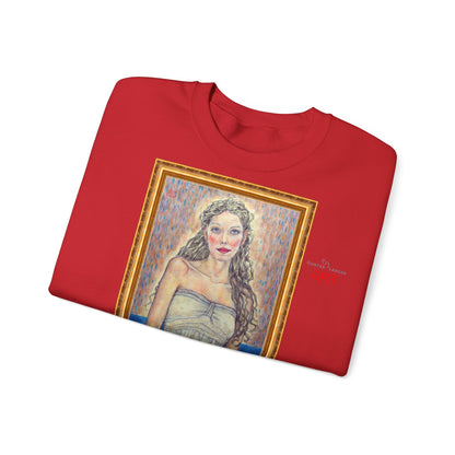 Unisex Heavy Blend™ Crewneck Sweatshirt - Motiv:  Front Marie (halb, gerahmt) & Rückseite Marie (gerahmt)
