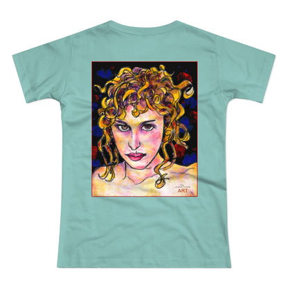 Single Jersey Women's T-shirt - Motiv: Antonietta, Front  H 9 cm & Rückseite H 37 cm