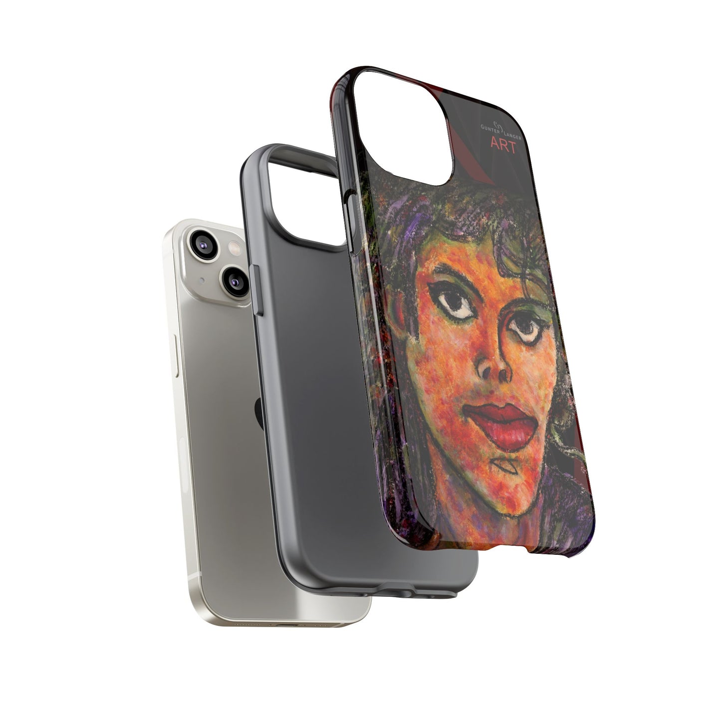 Tough Cases - iPhone - Motiv: MJ, Schwarz