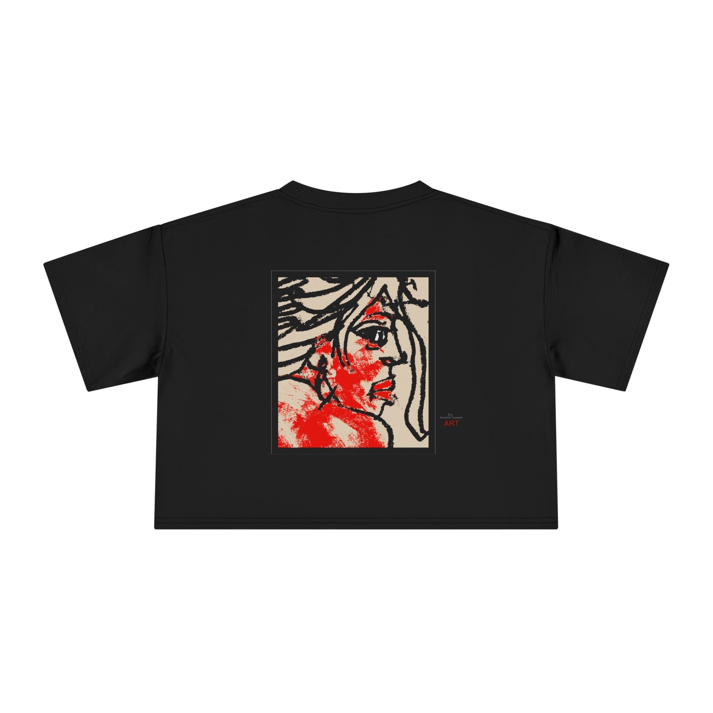 Women's Crop Tee  - Motiv: Front Ria (Ausschnitt H 13,5 cm), & Rückseite Ria, H 24,8 cm