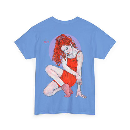 Unisex Heavy Cotton Tee - Motiv:  Front Julia, Ausschnitt & Rückseite Julia, H 49 cm, Aura, N-Label