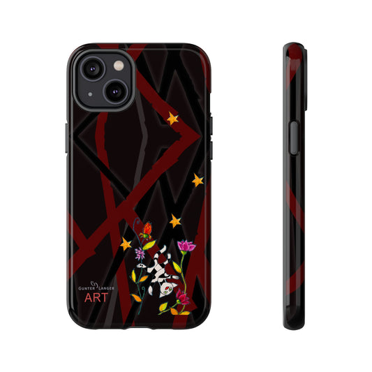 Tough Cases - Motiv: Katze schwebt und Ranken, H 5,26 cm, Mikado3