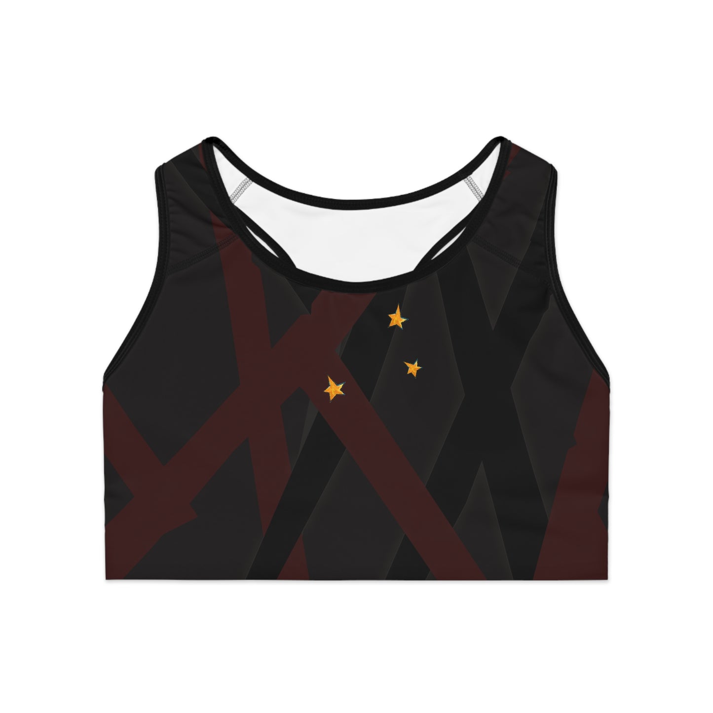 Sports Bra (AOP) - Motiv: Rückseite Miau & Mikado Schwarz 2