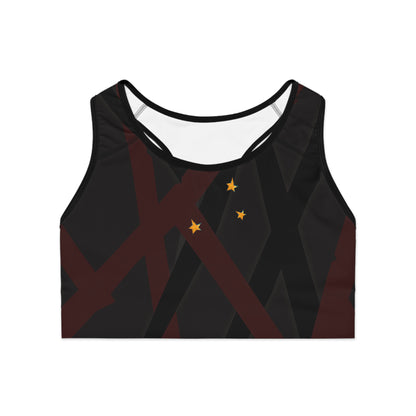 Sports Bra (AOP) - Motiv: Rückseite Miau & Mikado Schwarz 2