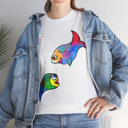 Unisex Heavy Cotton Tee - Motiv: Front Zwei Fische zueinander