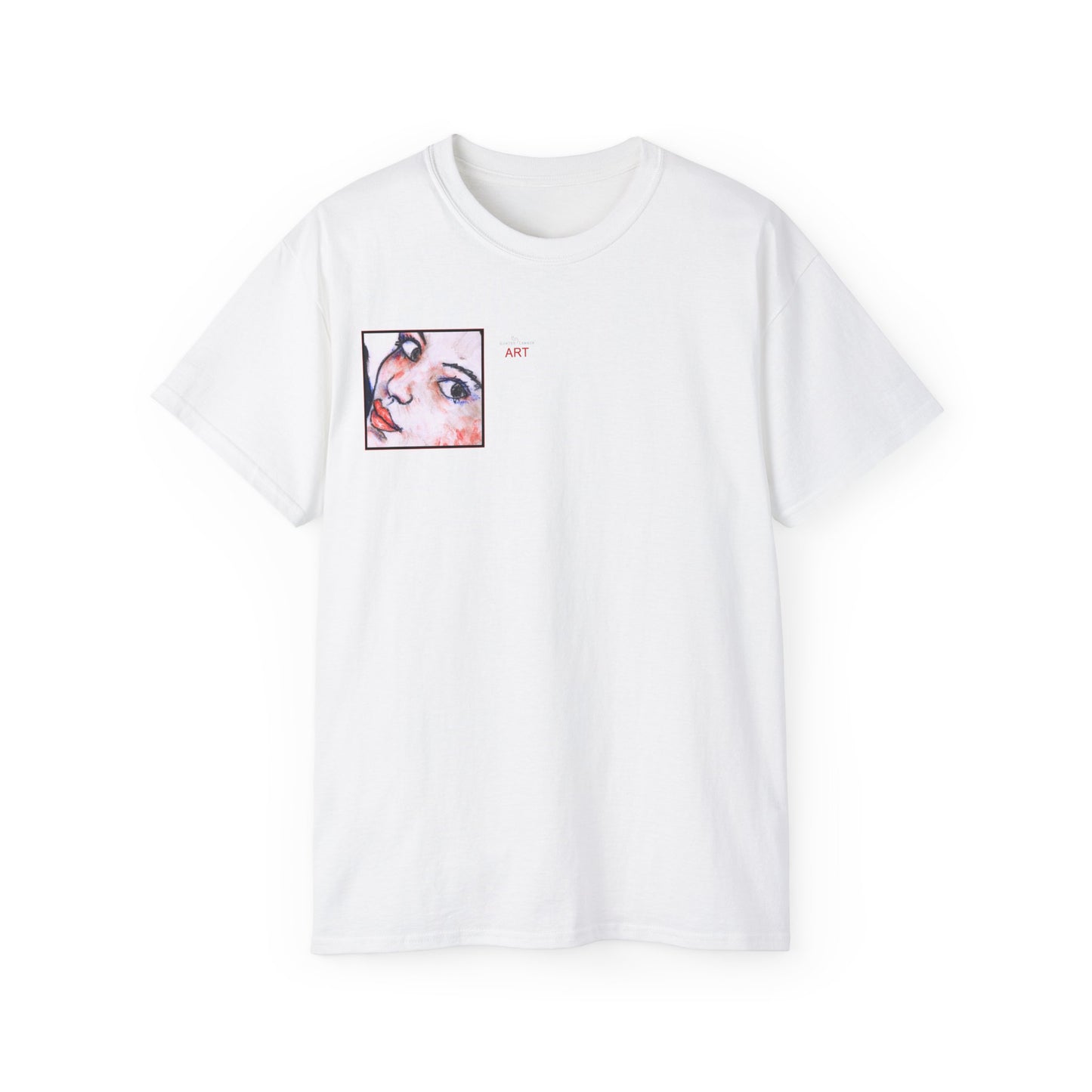 Unisex Ultra Cotton Tee - Motiv: Front Annette (Ausschnitt) & Rückseite Annette