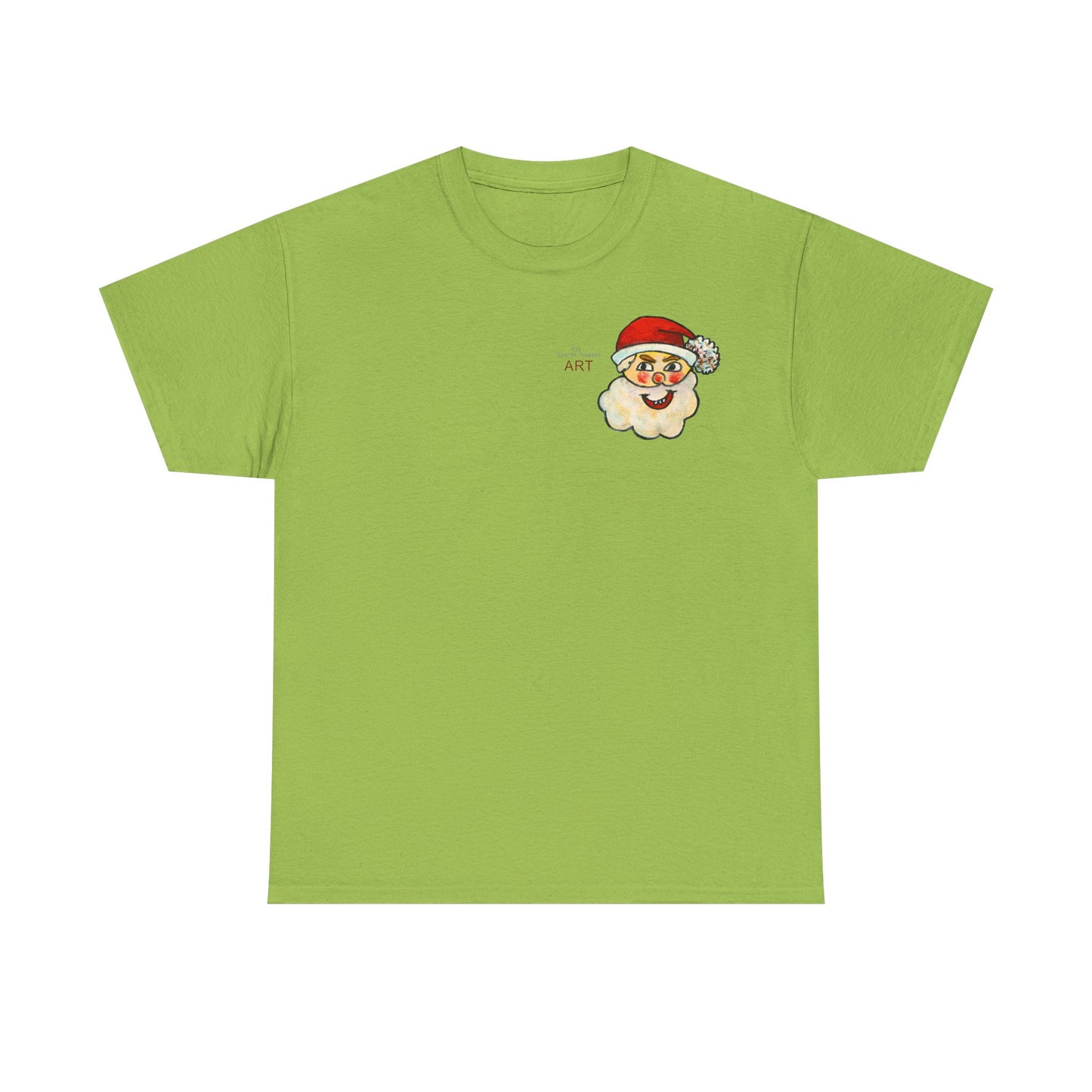 Unisex Heavy Cotton Tee - Motiv: Weihnachtsmann, H 13 cm