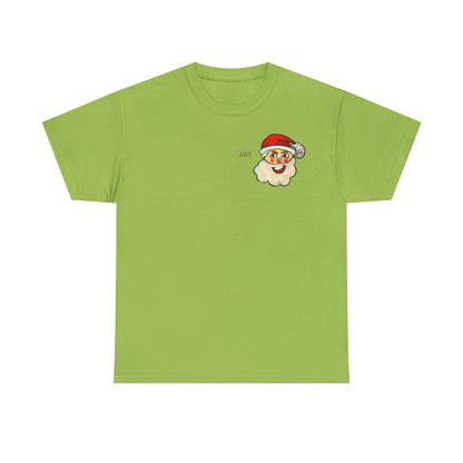 Unisex Heavy Cotton Tee - Motiv: Weihnachtsmann, H 13 cm