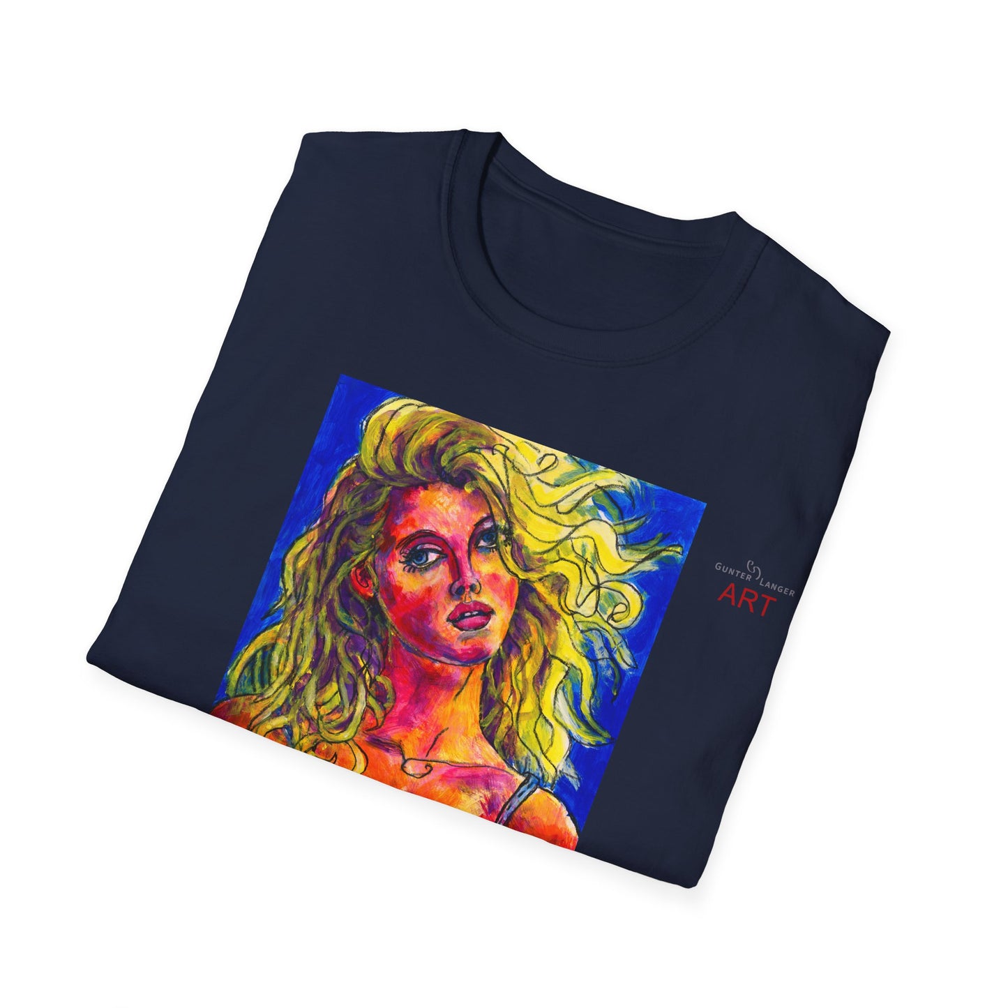 Unisex Softstyle T-Shirt - Motiv: Front Mascha,  H 33cm Korr2 sw