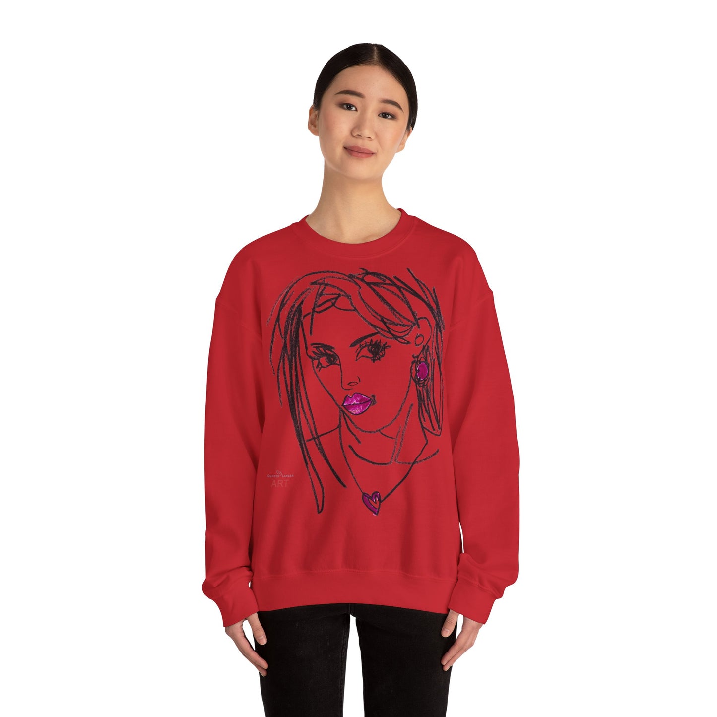 Unisex Heavy Blend™ Crewneck Sweatshirt - Motiv Front Raja
