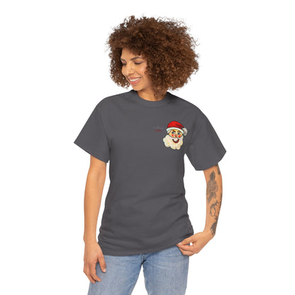 Unisex Heavy Cotton Tee - Motiv: Weihnachtsmann, H 13 cm