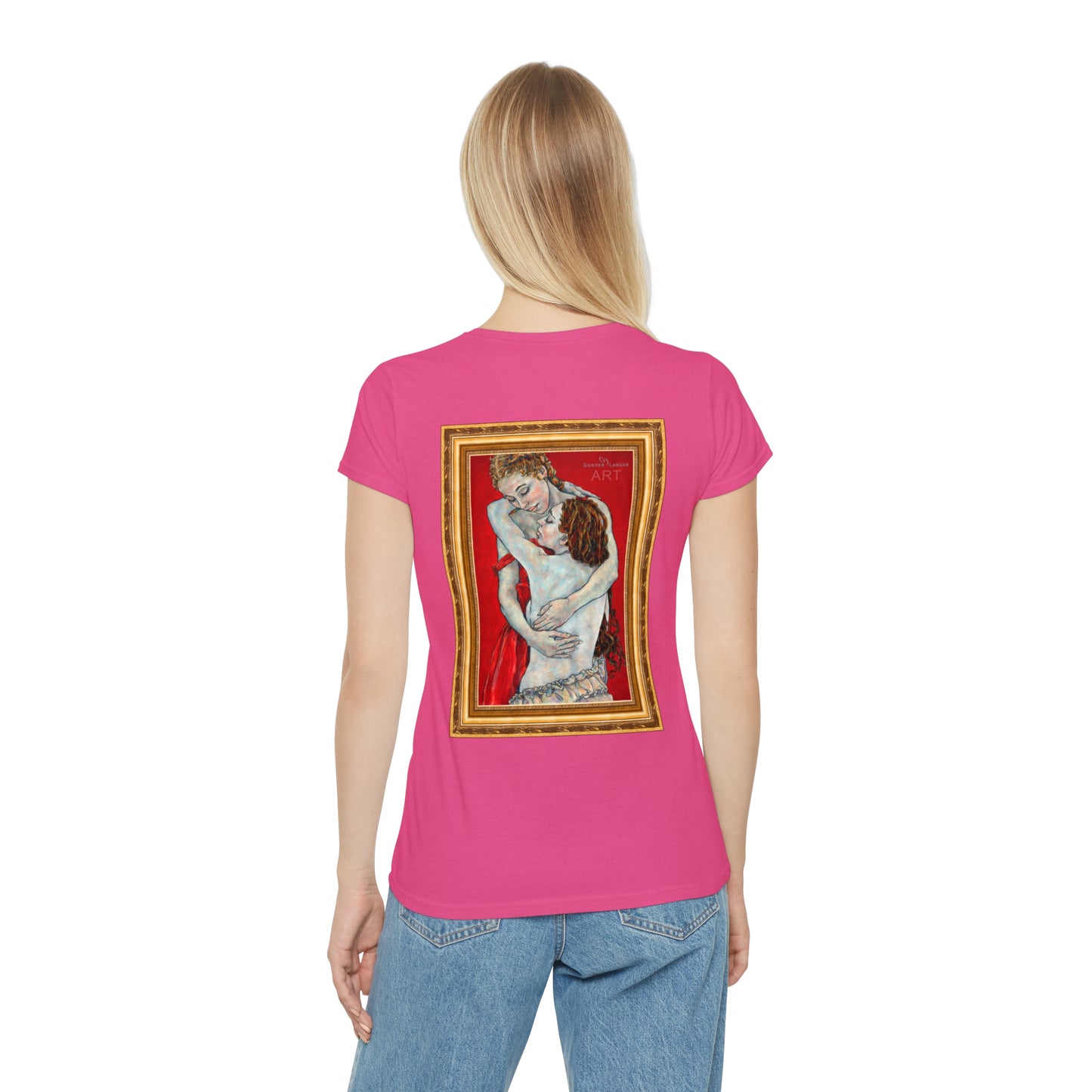 Women's Iconic T-Shirt - Motiv: Nähe (klein) & Nähe (groß)