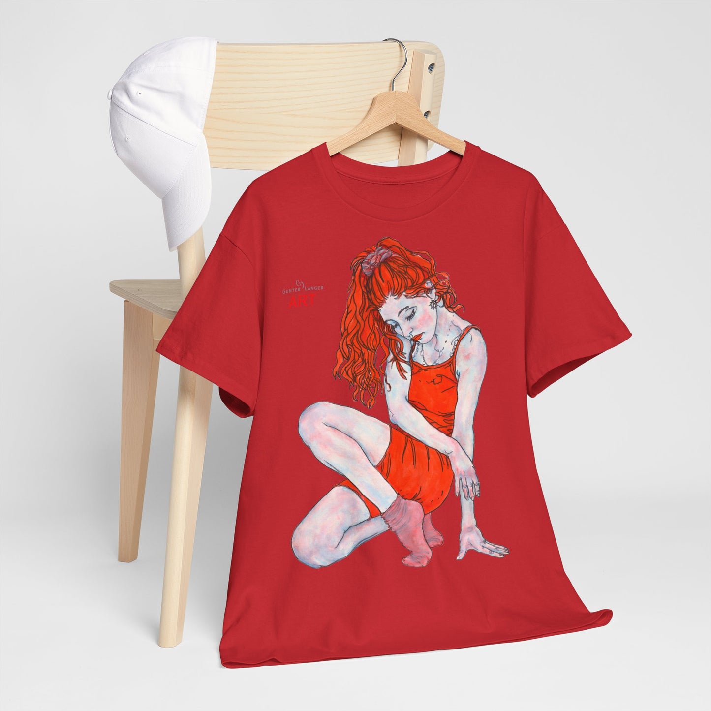 Unisex Heavy Cotton Tee - Motiv: Front Julia,  H 47 cm