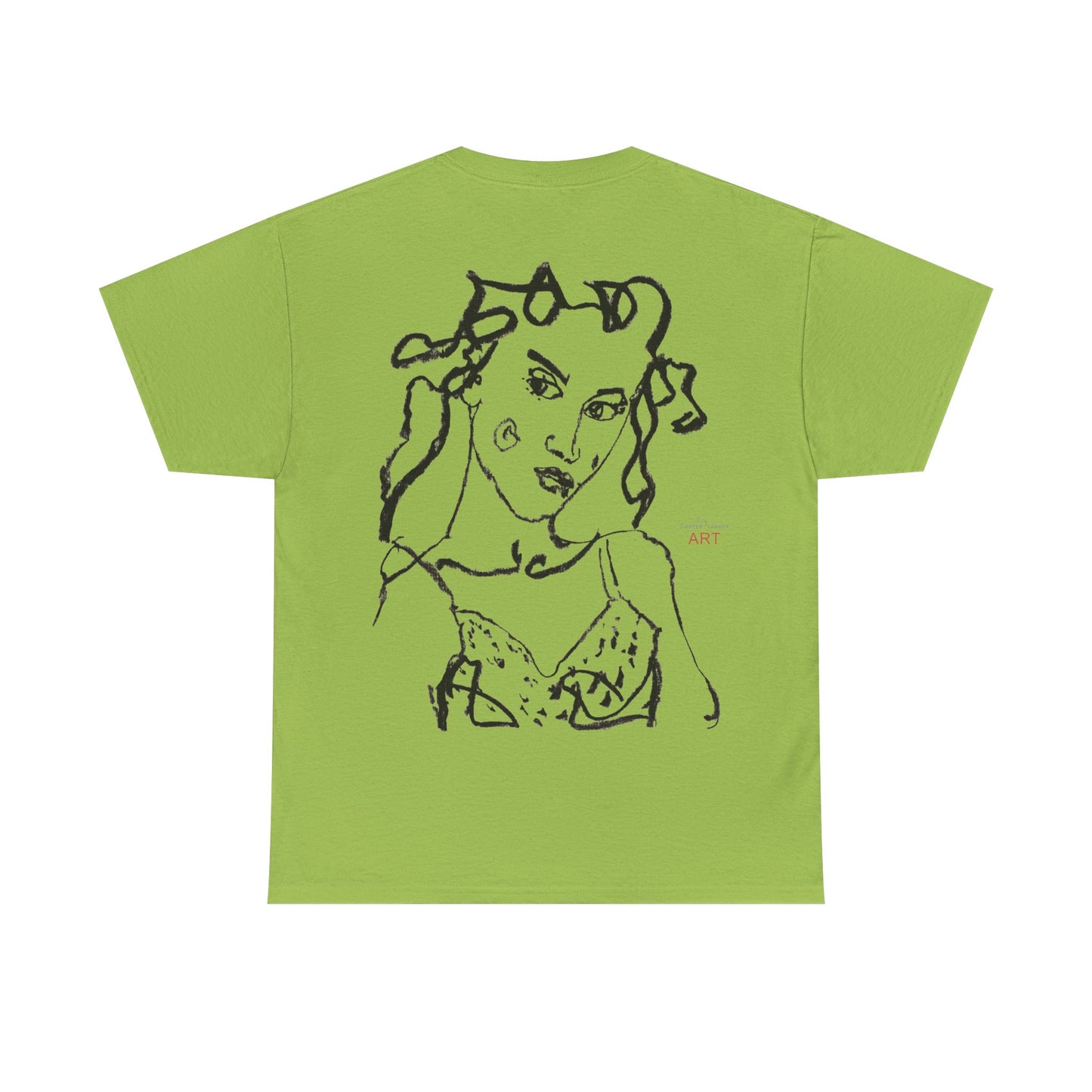 Unisex Heavy Cotton Tee - Motiv: Front Jana klein H 16,3 cm & Rückseite Jana H 49 cm