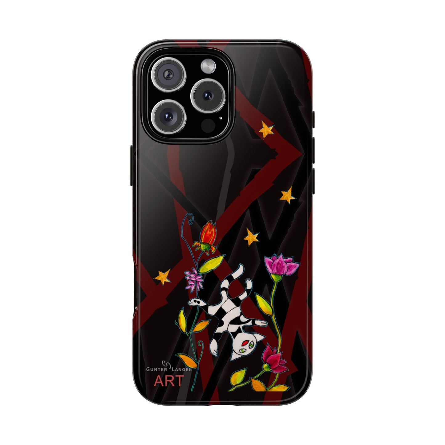 Tough Cases - iPhone - Motiv: Katze schwebt und Ranken, H 7,73 cm, Mikado3