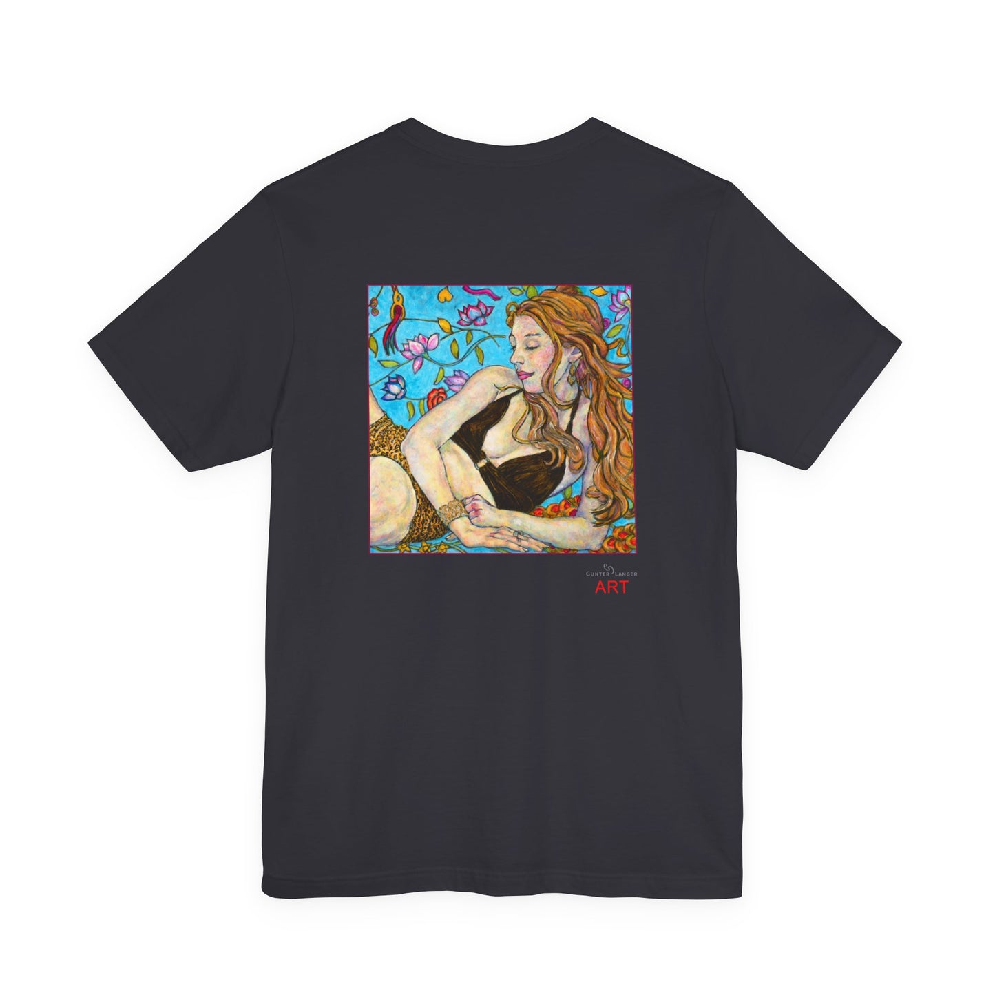 Unisex Jersey Short Sleeve Tee - Motiv: Ida (Ausschnitt H 5,8 cm) & Rückseite Ida, H 26 cm