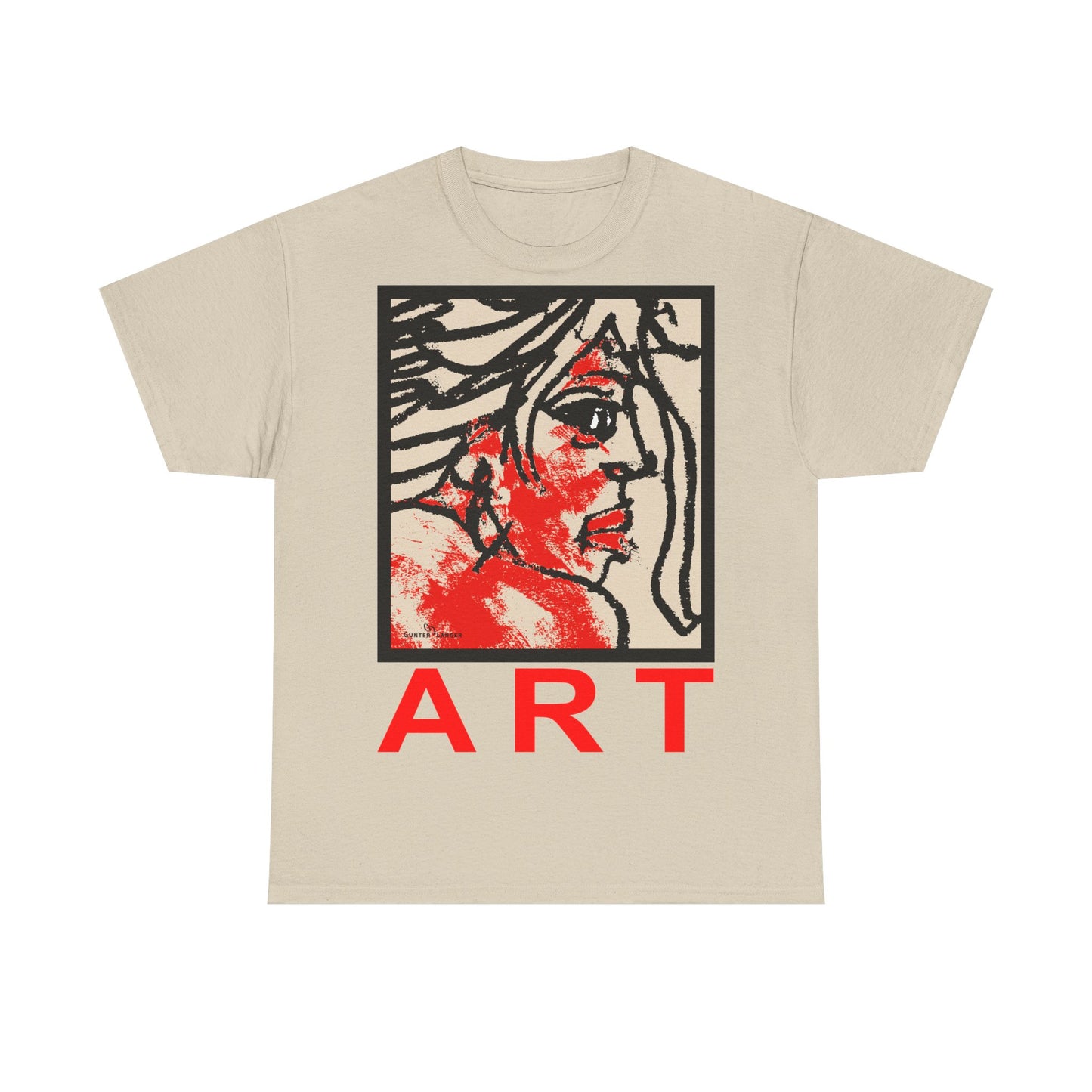 Unisex Heavy Cotton Tee  - Motiv: Front Ria, H 48,5 cm