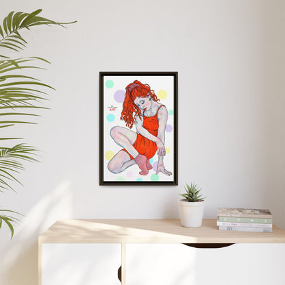 Matte Canvas, Framed (Multi-color) - Motiv:  Julia, Farbkreise, Format klein H 30,5 bis 76,2 cm
