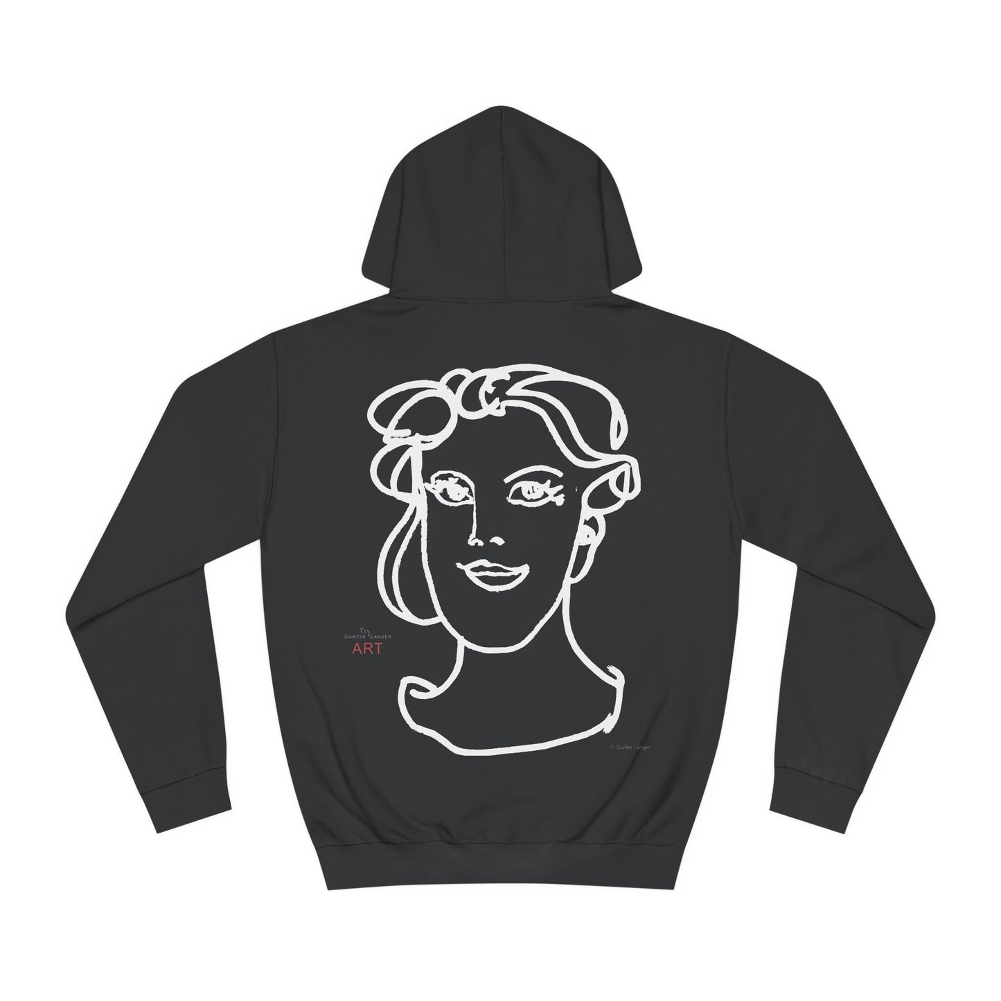 Unisex College Hoodie - Motiv: Front Lars & Rückseite Gia (weiß)