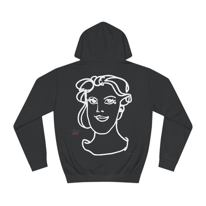 Unisex College Hoodie - Motiv: Front Lars & Rückseite Gia (weiß)