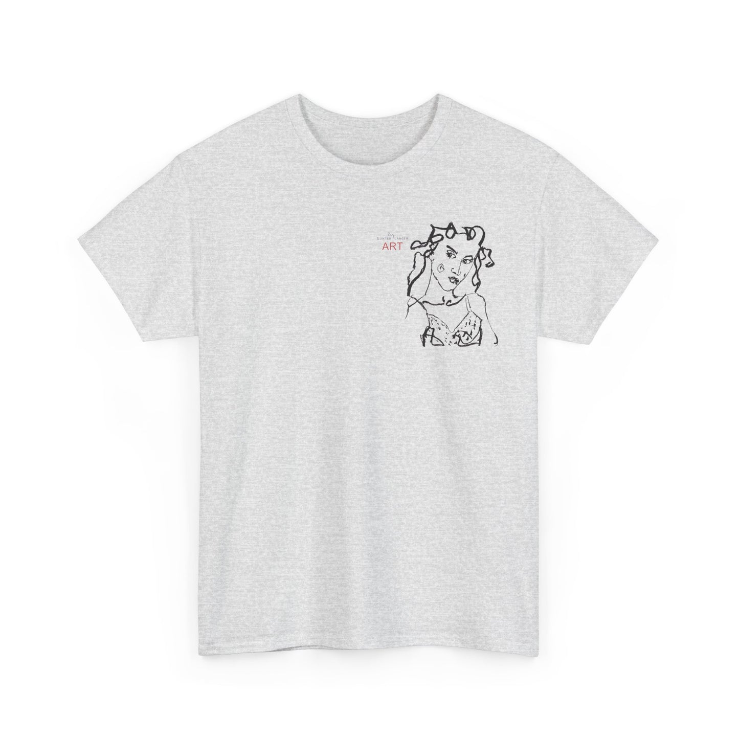 Unisex Heavy Cotton Tee - Motiv: Front Jana klein H 16,3 cm & Rückseite Jana H 49 cm