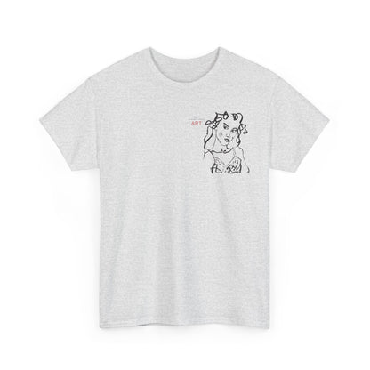 Unisex Heavy Cotton Tee - Motiv: Front Jana klein H 16,3 cm & Rückseite Jana H 49 cm