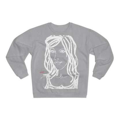 Unisex Crew Neck Sweatshirt (EU) - Motiv: Front Esther &  Rückseite Esther (weiß)