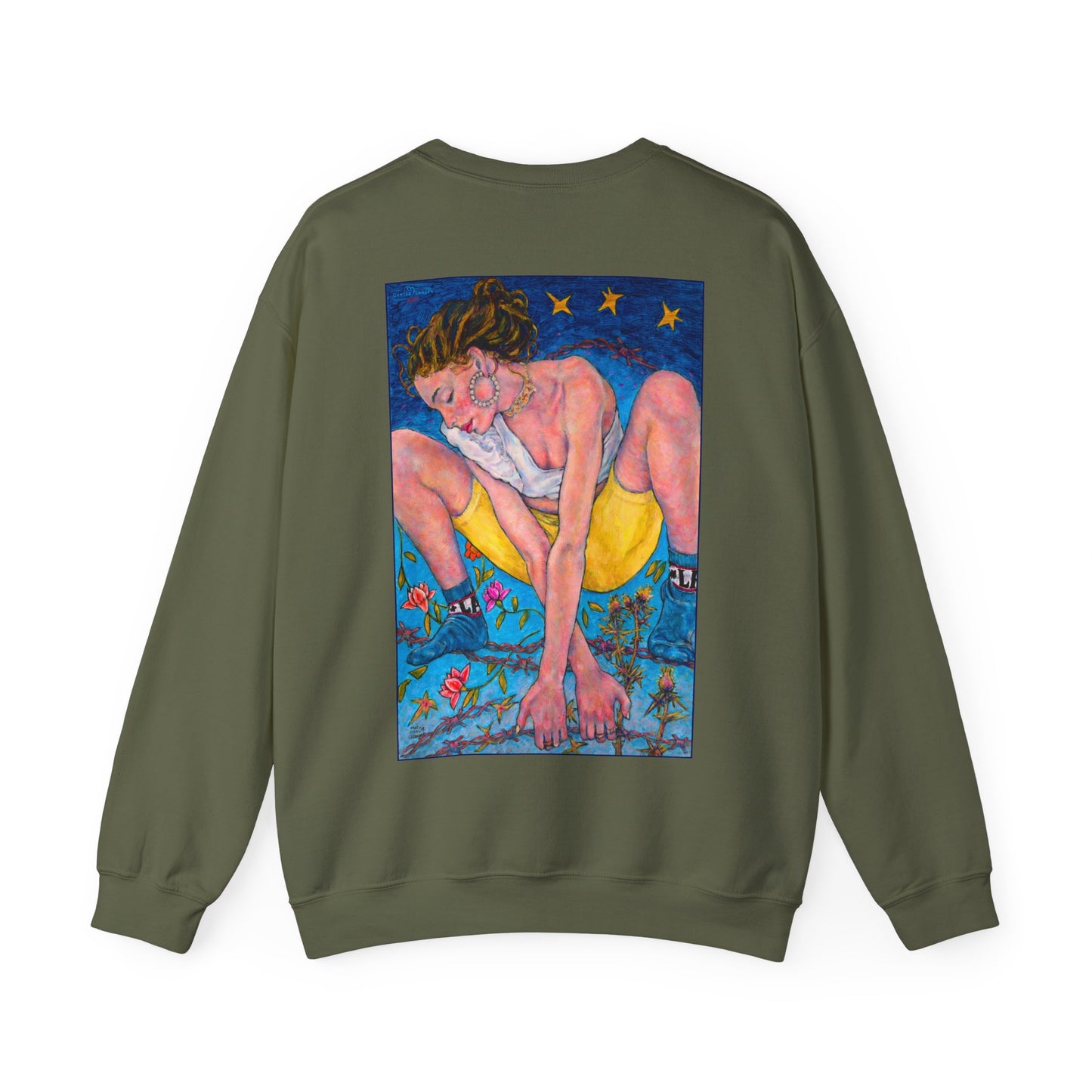 Unisex Heavy Blend™ Crewneck Sweatshirt - Motiv: Front Alva (Ausschnitt) &  Rückseite Alva