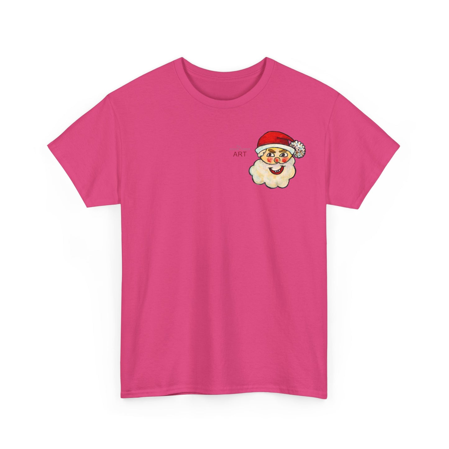 Unisex Heavy Cotton Tee - Motiv: Weihnachtsmann, H 13 cm