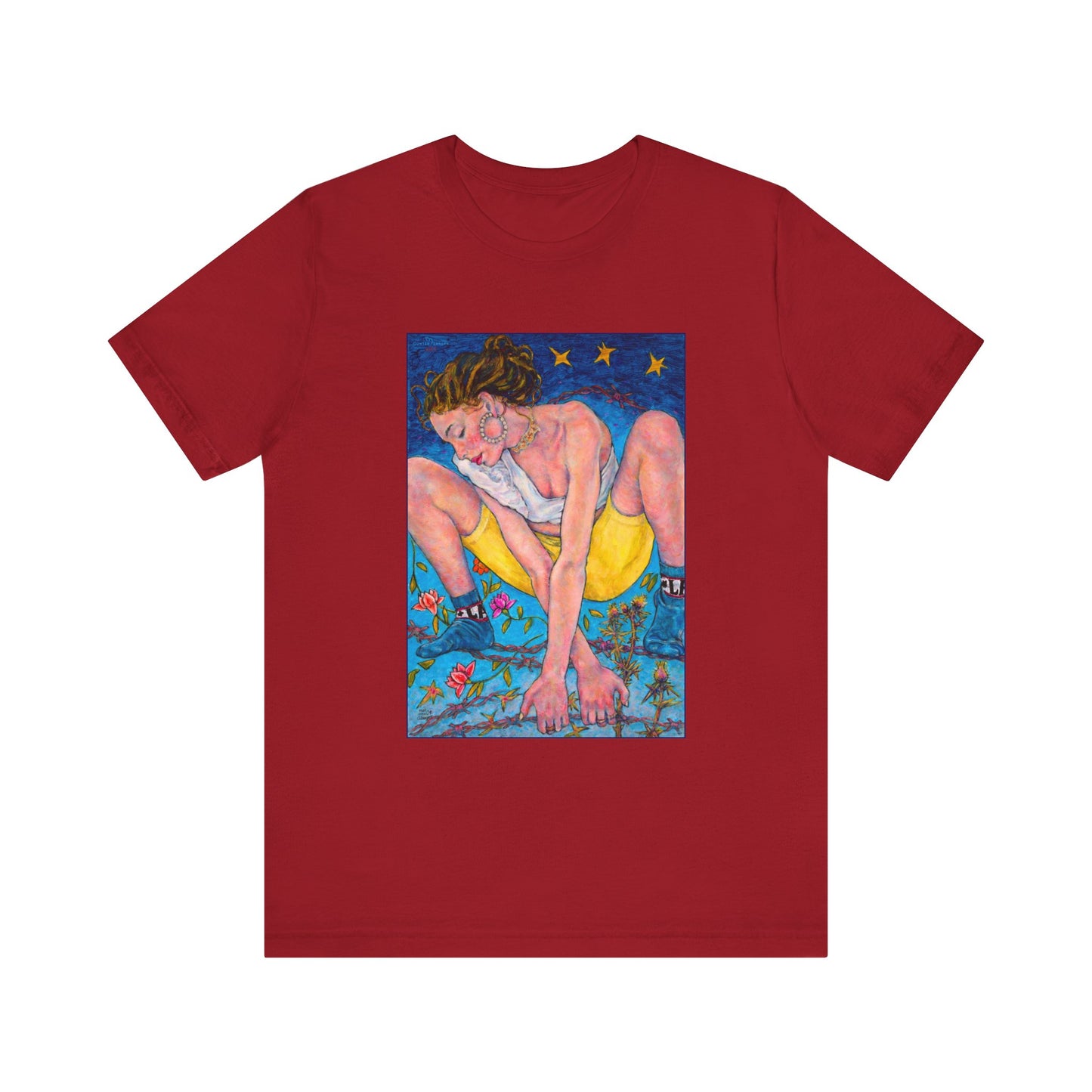 Unisex Jersey Short Sleeve Tee -  Motiv: Front  Alva, H 37,5 cm
