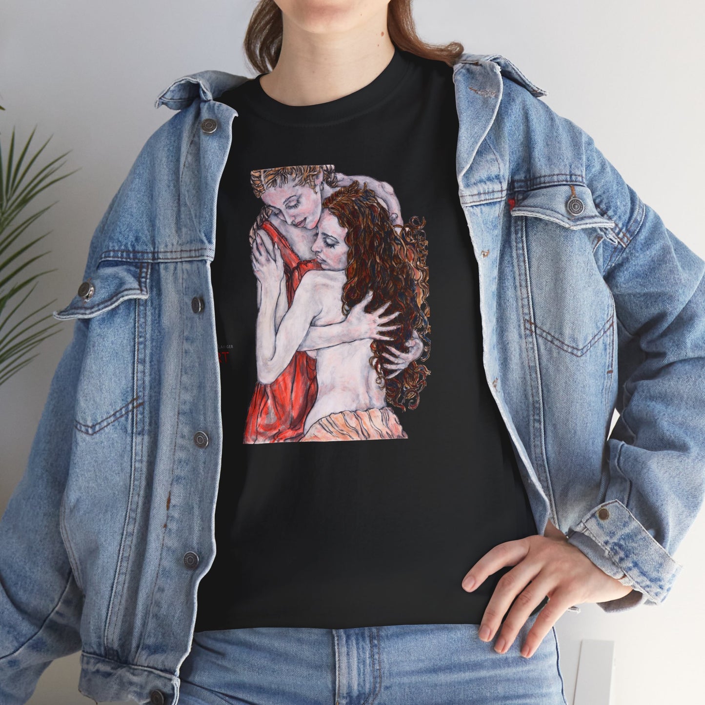 Unisex Heavy Cotton Tee - Mutter und Tochter - Motiv: Front  Bei dir,   H 30 cm