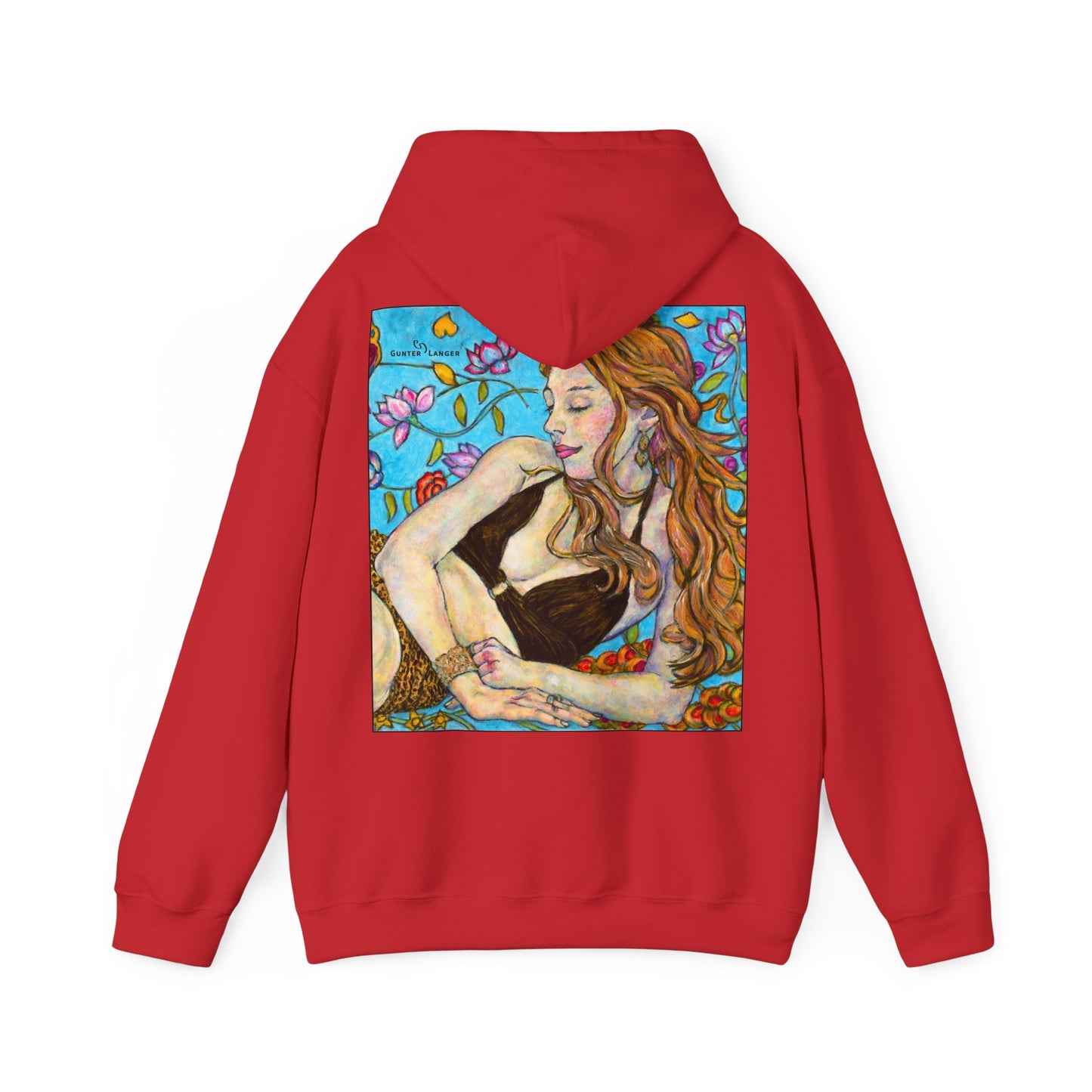 Unisex Heavy Blend™ Hooded Sweatshirt - Motiv: Front Ida, (Ausschnitt H 8,5 cm) & Rückseite Ida, H 42,5 cm